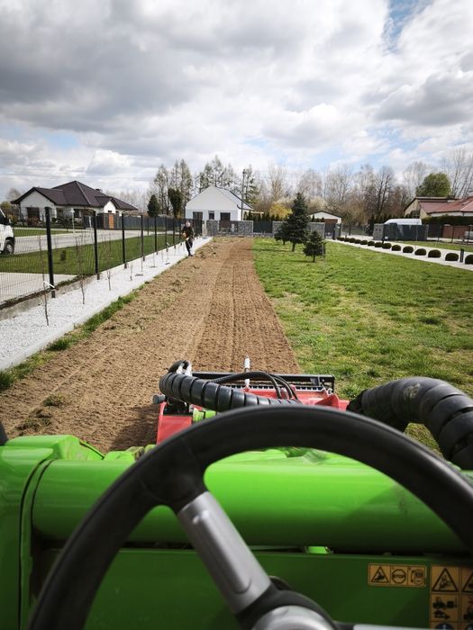 Usługi glebogryzarką separacyjną, niwelacja terenu, trawniki