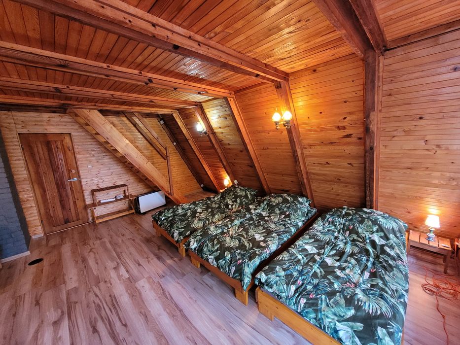 Domek z Jacuzzi Balią nad rzeką do wynajęcia 35 km od Warszawy, kajaki