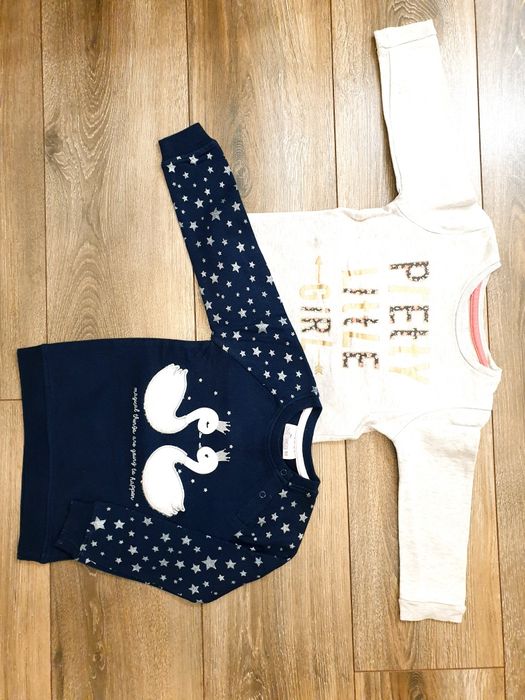 Bluzy dla dziewczynki rozmiar 92 zestaw 2 sztuki
