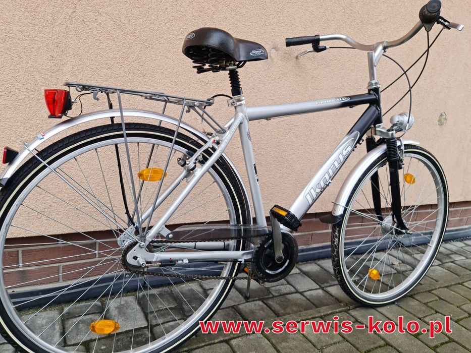 Rower męski miejski IKARUS koła 28 SHIMANO aluminium rabat WYSYŁKA
