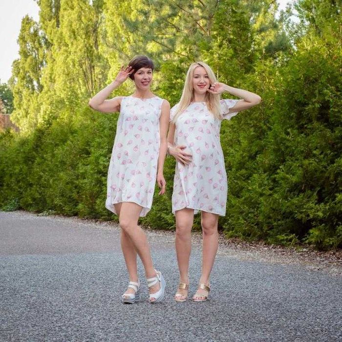 Платье Мороженое без рукава для беременных и кормящих мам