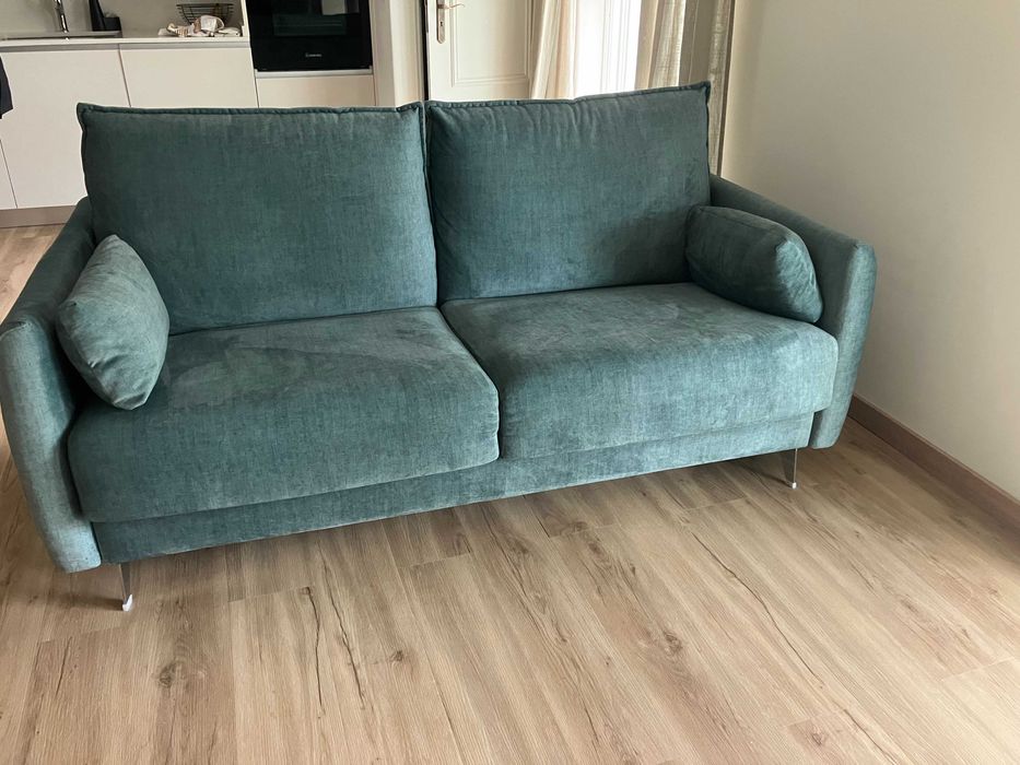 Sofá cama Fedra com sistema de abertura italiano.