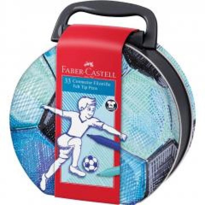Flamastry Connector 33 kolory walizka football Faber Castell ,164x159