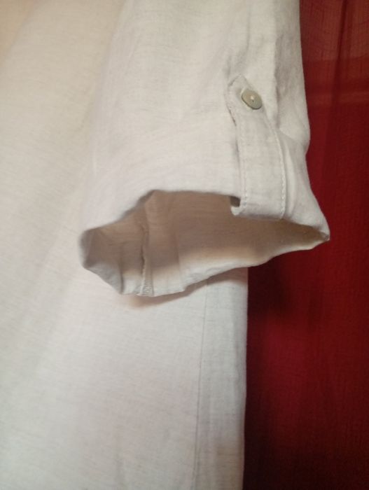Bluzka, tunika lniana beżowa Boho upał, wakacje,lato size 40