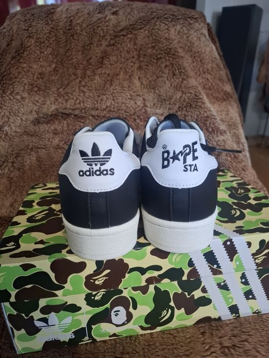 BAPE Bapesta adidas Superstar 42 – czarne/białe