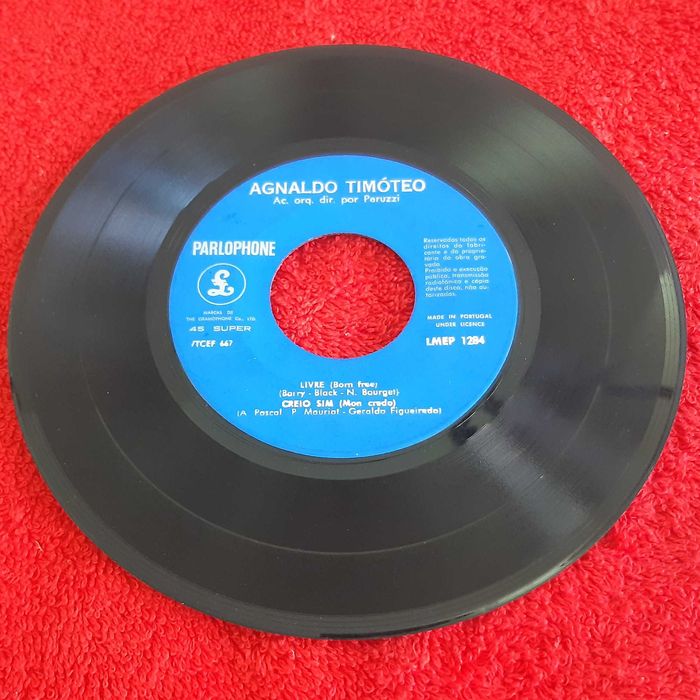 Disco Vinil Single EP Agnaldo Timóteo - Meu Grito + 3 Músicas