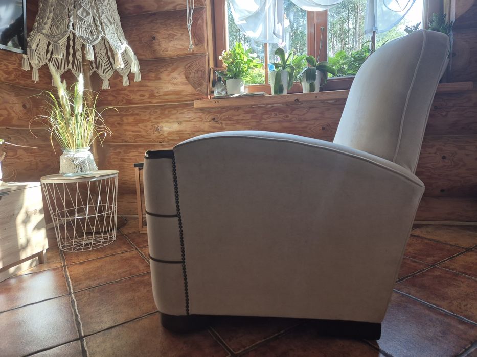 Fotel klubowy Art Deco sprężyny