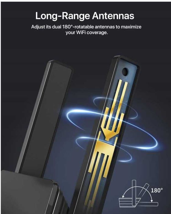 BrosTrend AX3000 Wzmacniacz Sygnału WiFi 6 5G 2402 Mbps 2,4 G 574