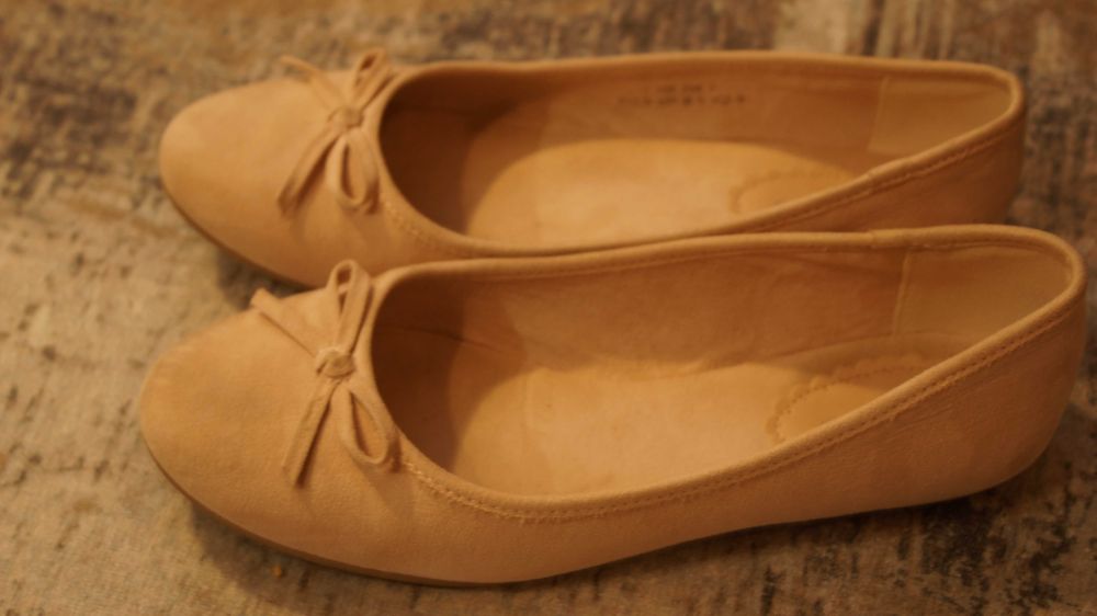 pudrowo różowe baleriny 38