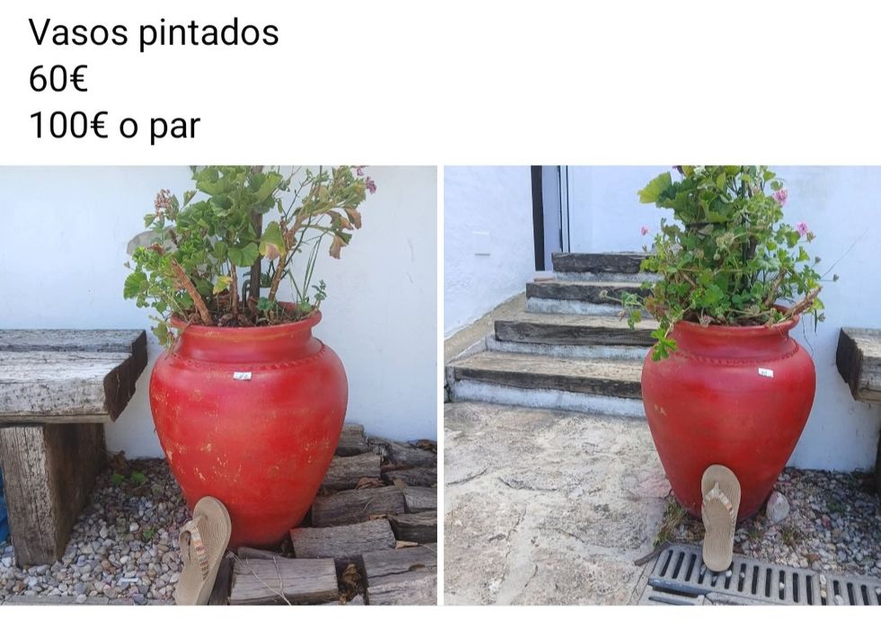 Vasos de barro  pintados