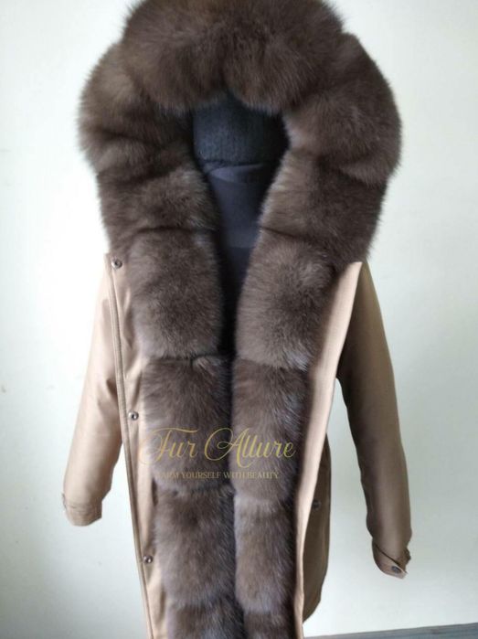 Жіноча зимова парка, куртка з натуральним хутром песця.  42-60 рр