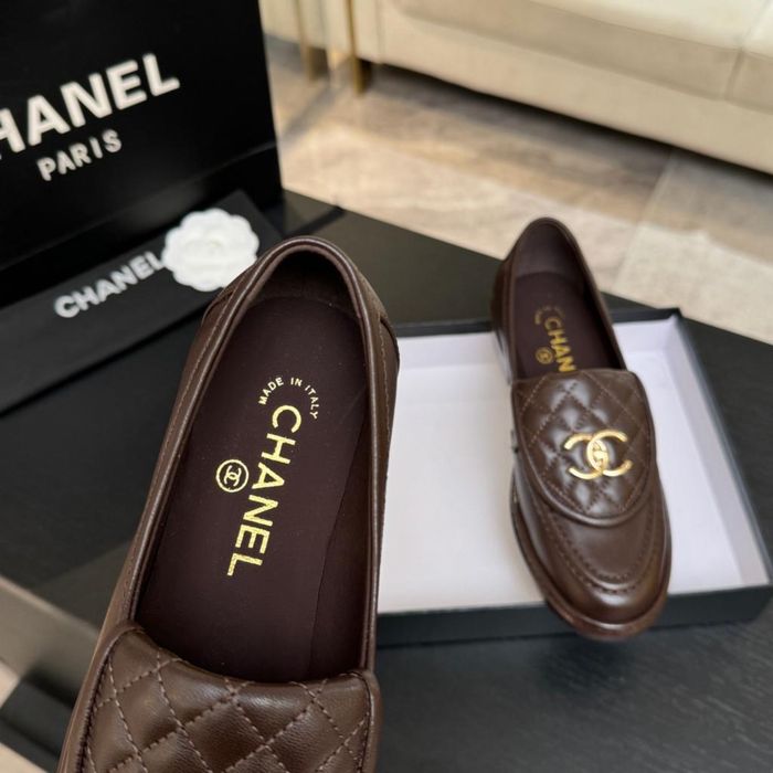Mokasyny Chanel Brown Leather