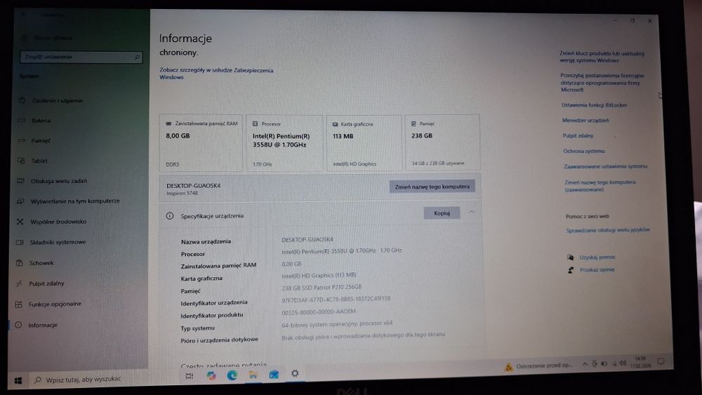 laptop Dell  super stan !