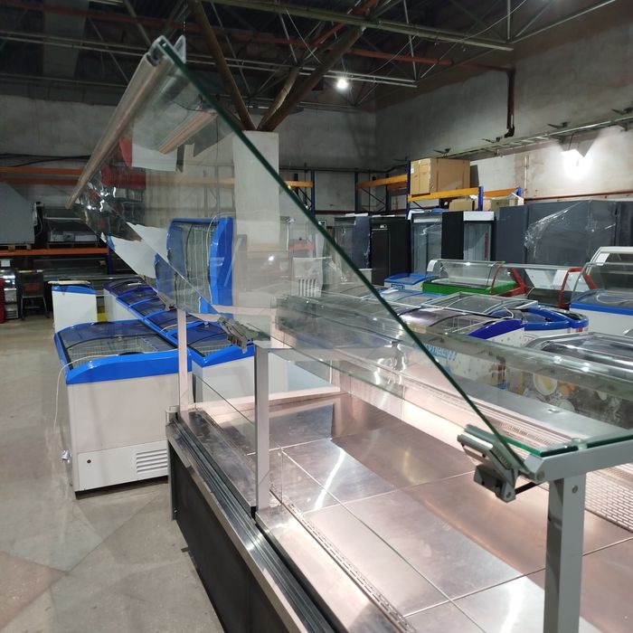 HiT LiNE Витрина Холод Универс МИССУРИ -5+5 НЕРЖ. 2.5 метр. Гидролифты