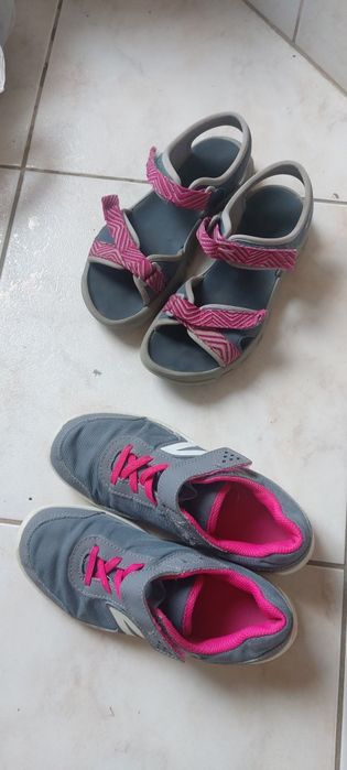 Adidasy i sandały Quechua w rozmiarze 34/35