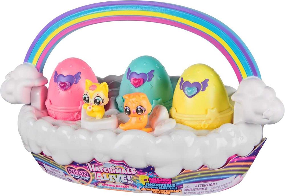 Набір Хетчімалс Аліве Hatchimals Alive Neon Rainbow Spring Basket