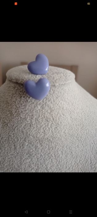 Kolczyki liliowe serca