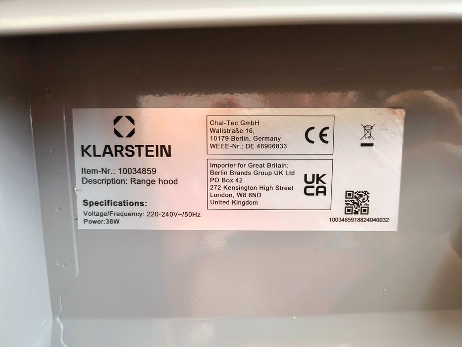 Кухонна витяжка Klarstein 60 см з Німеччини. Акційна ціна!