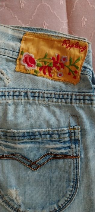 Calça ganga larga Replay