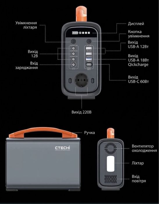 Зарядна стація Ctechi GT200 Pro (320Wh)