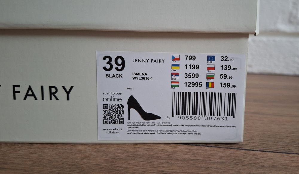 Szpilki czarne jenny fairy