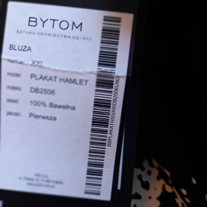 Bytom Bluza z serii Kolekcja Sztuki r,2XL Pągowski Hamlet Nowa