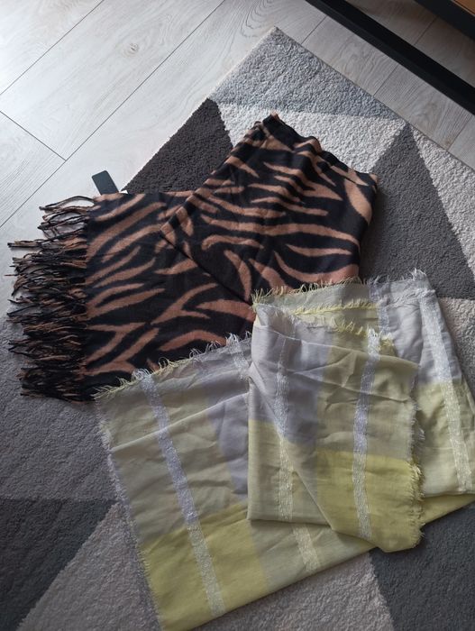 Szal pantera plus gratis żółty elegancja