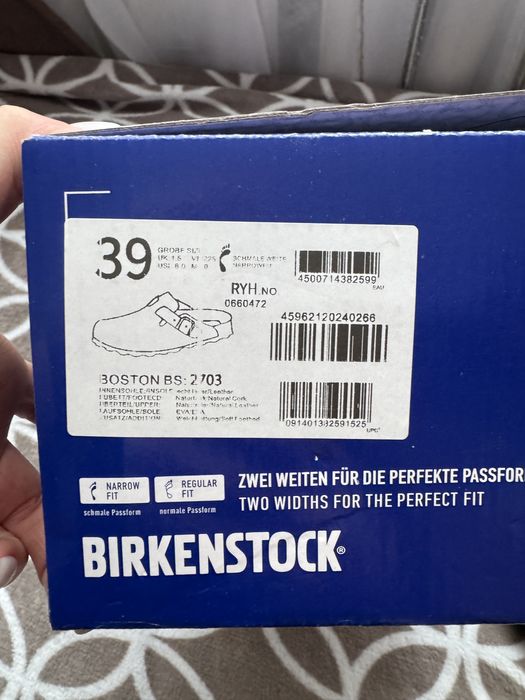 BIRKENSTOCK , колір беж- капучино розмір 39(24,5)