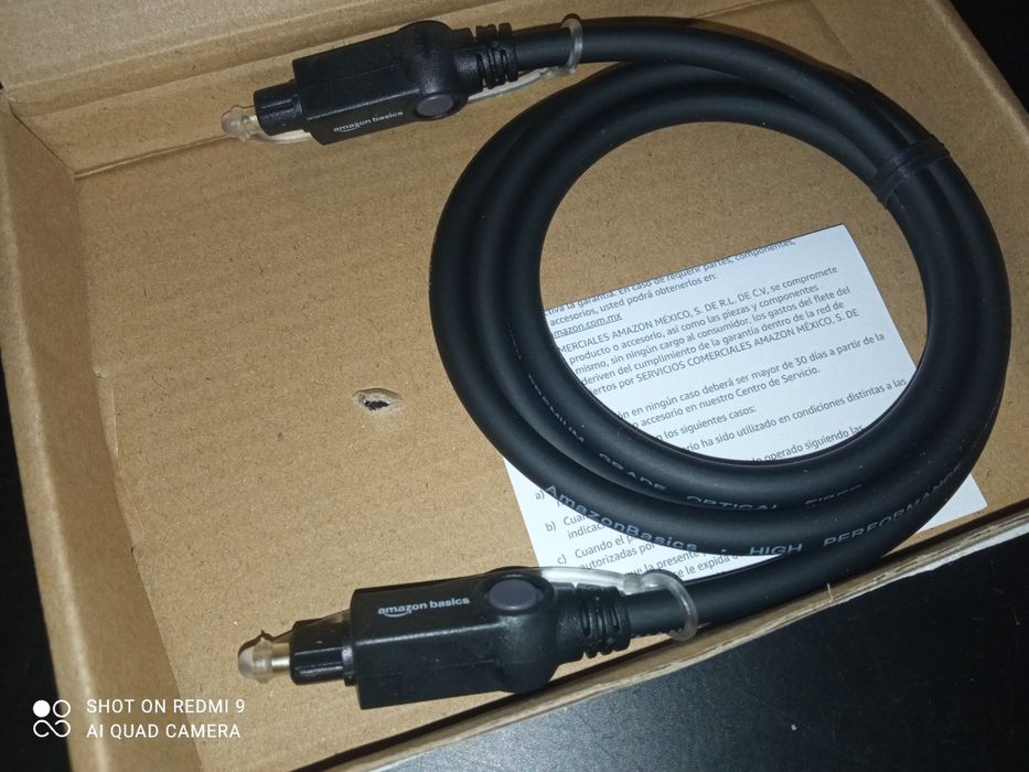 Amazon Basics Toslink optyczny cyfrowy kabel audio, do telewizora, 1 m