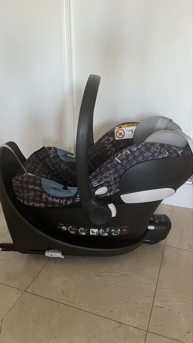 Conjunto Cybex: Ovinho Aton M Gold + Carrinho passeio Eezy S Twist+, Base Isofix Aton M e adaptadores
