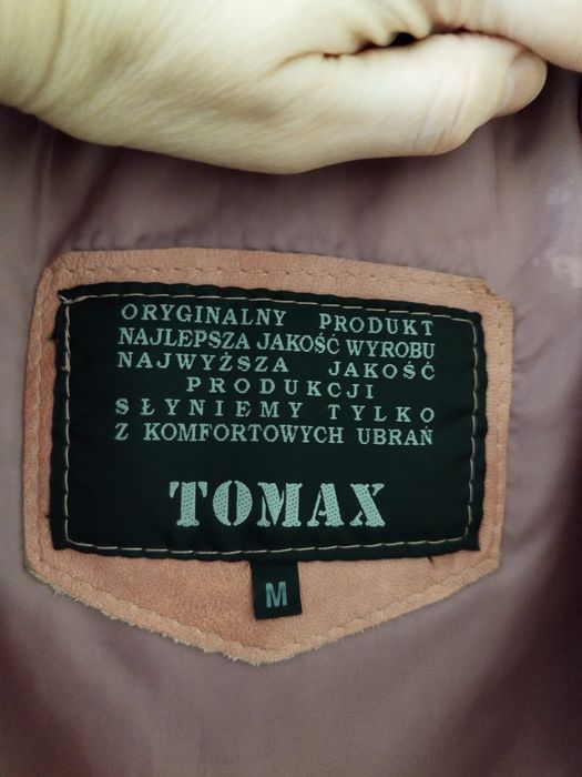 Skórzana kurtka M różowa