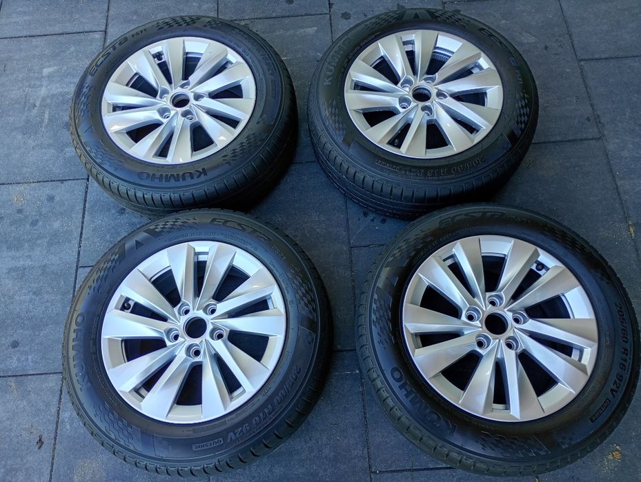 Nowe Koła Oryginalne SKODA OCTAVIA IV "16" Alufelgi + Opony Kumho DEMO 5x112