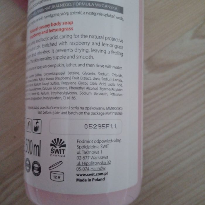Mydło CLEANMED z maliną i trawą cytrynową/ antybakteryjne 500ml