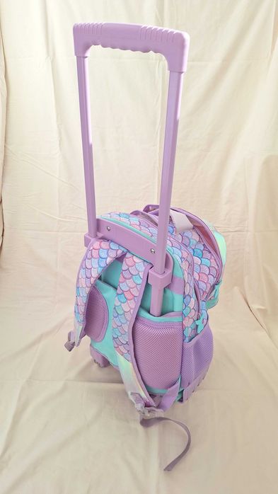 Mochila Escolar Criança Sereia c/ Rodas (Trolley) – Bom Estado