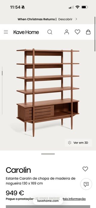 Estante nogueira kave home