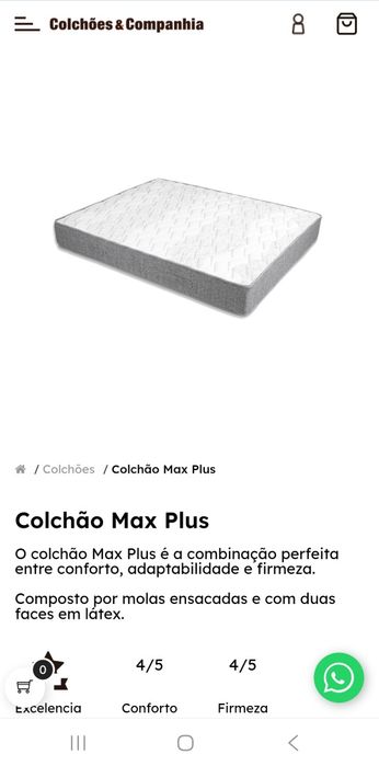 Colchão Max plus e Estrado de ripas ( 183x133)