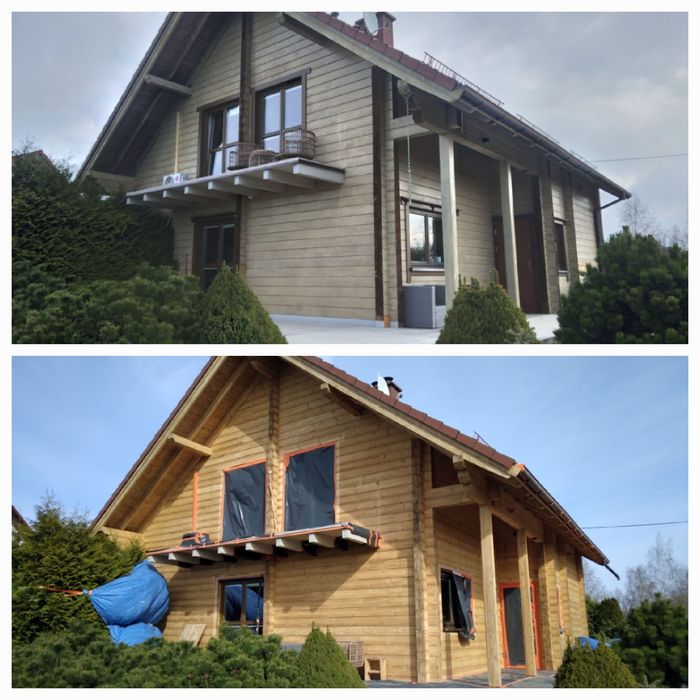 Sodowanie, piaskowanie domów drewnianych, cegły, betonu