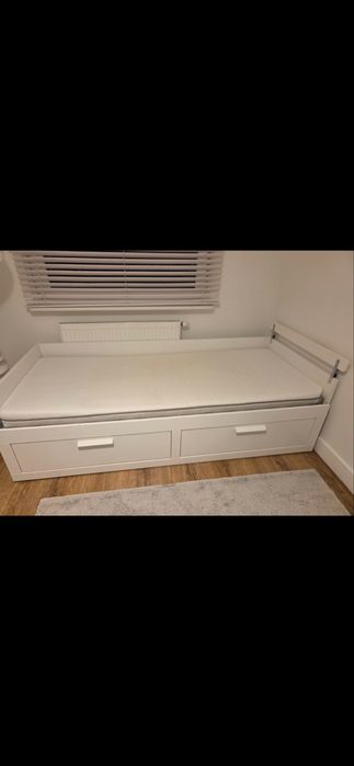 Łóżko Brimnes ikea z szufladami 80x200