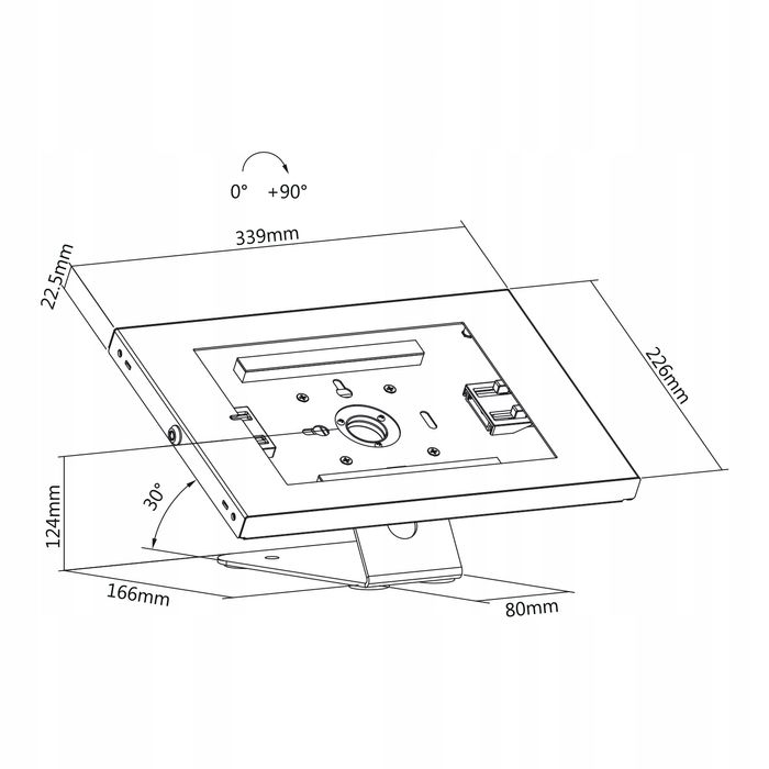 uchwyt reklamowy do tabletu maclean ścienny/biurkowy