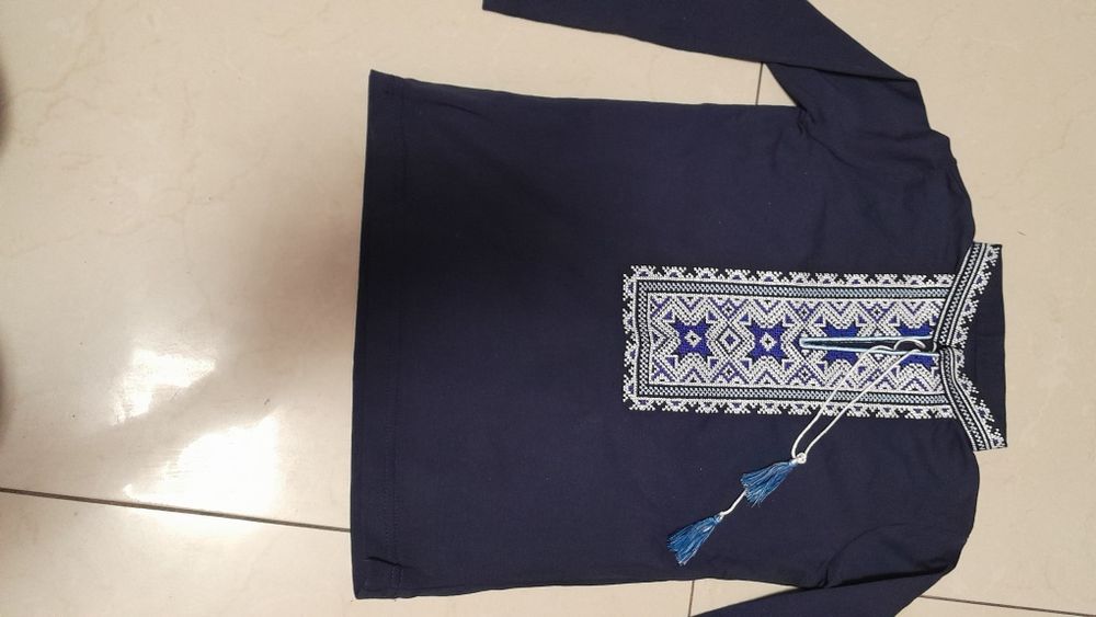 Koszula granatowa folk