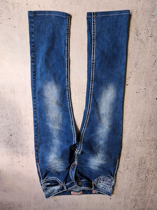 True religion spodnie jeans denim y2k avant garde stitch M