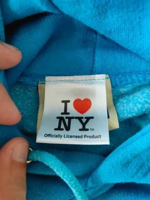 Hoodie I Love NY azul Tamanho S