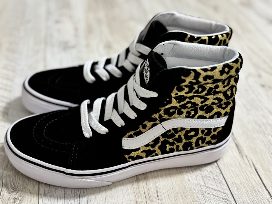 Кеди Vans Sk8-Hi Black Flocked Leopard Print
