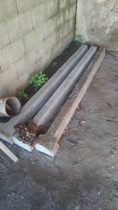 3 vigas de fossa de 2m de betão