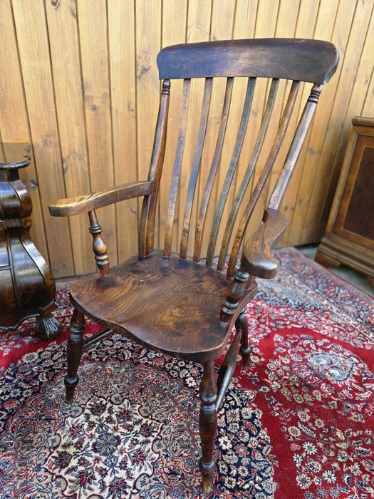 Fotel drewniany vintage, styl rustykalny #2320 Stylowy Węgrów