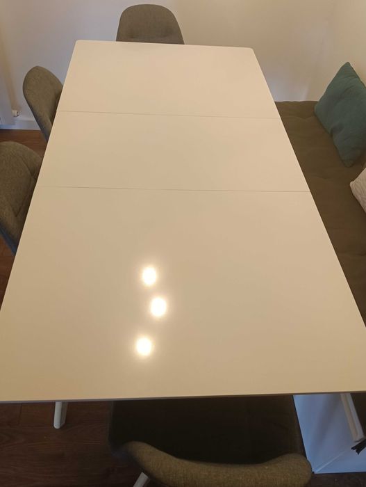 Mesa extensível 120/160 cm Branca