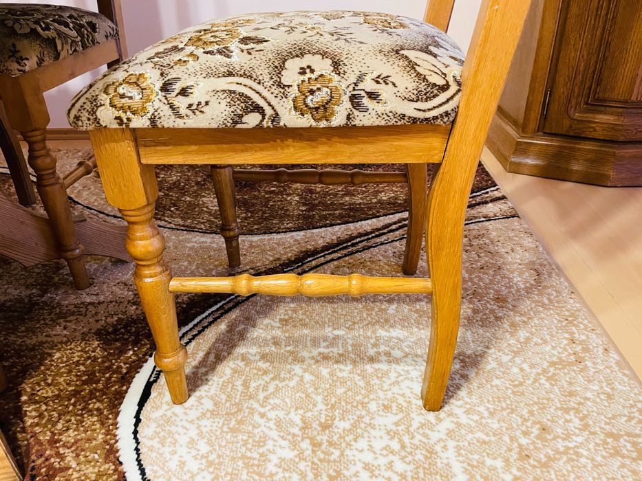 Stół dębowy 230x90x75 plus 6 krzeseł lite drewno + gratis