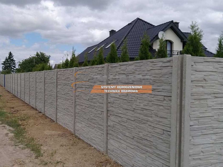 OGRODZENIA BETONOWE 200 x 50 ogrodzenie z płyt betonowych | Bydgoszcz