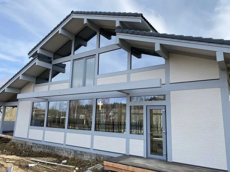 Домокомплект каркасного будинку Фахверк 80 м² GreenTec клас А++