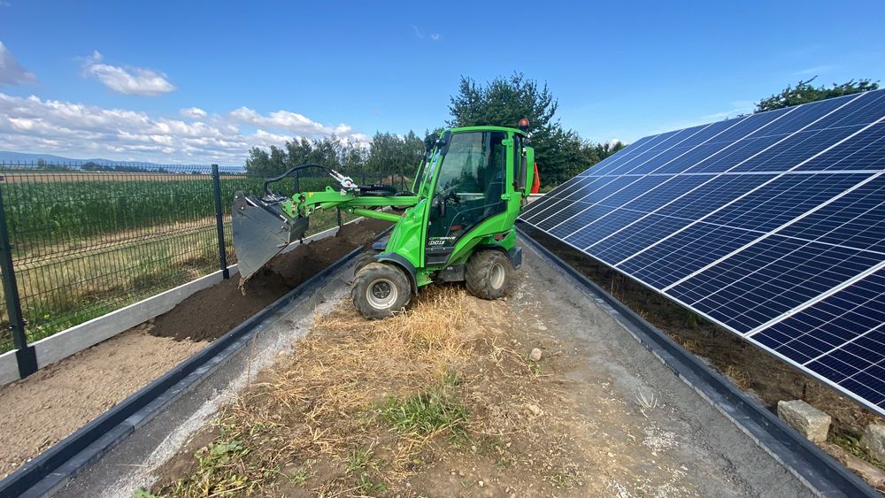 Usługi ładowarką, wiertnica,, niwelacja, prace ziemne, glebogryzarka